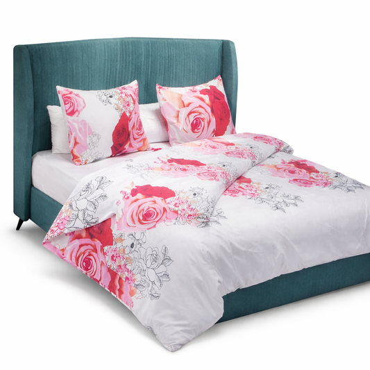 PACK DRAPS PLAT+2 TAIES+ COUETTES COULEUR (220cmx240cm)