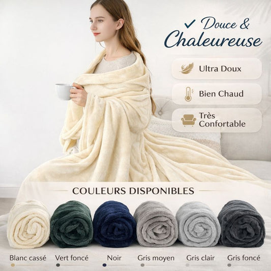 ✅ COUVERTURE PLAID MICROFIBRE ULTRA DOUX (200 cm x 230 cm)