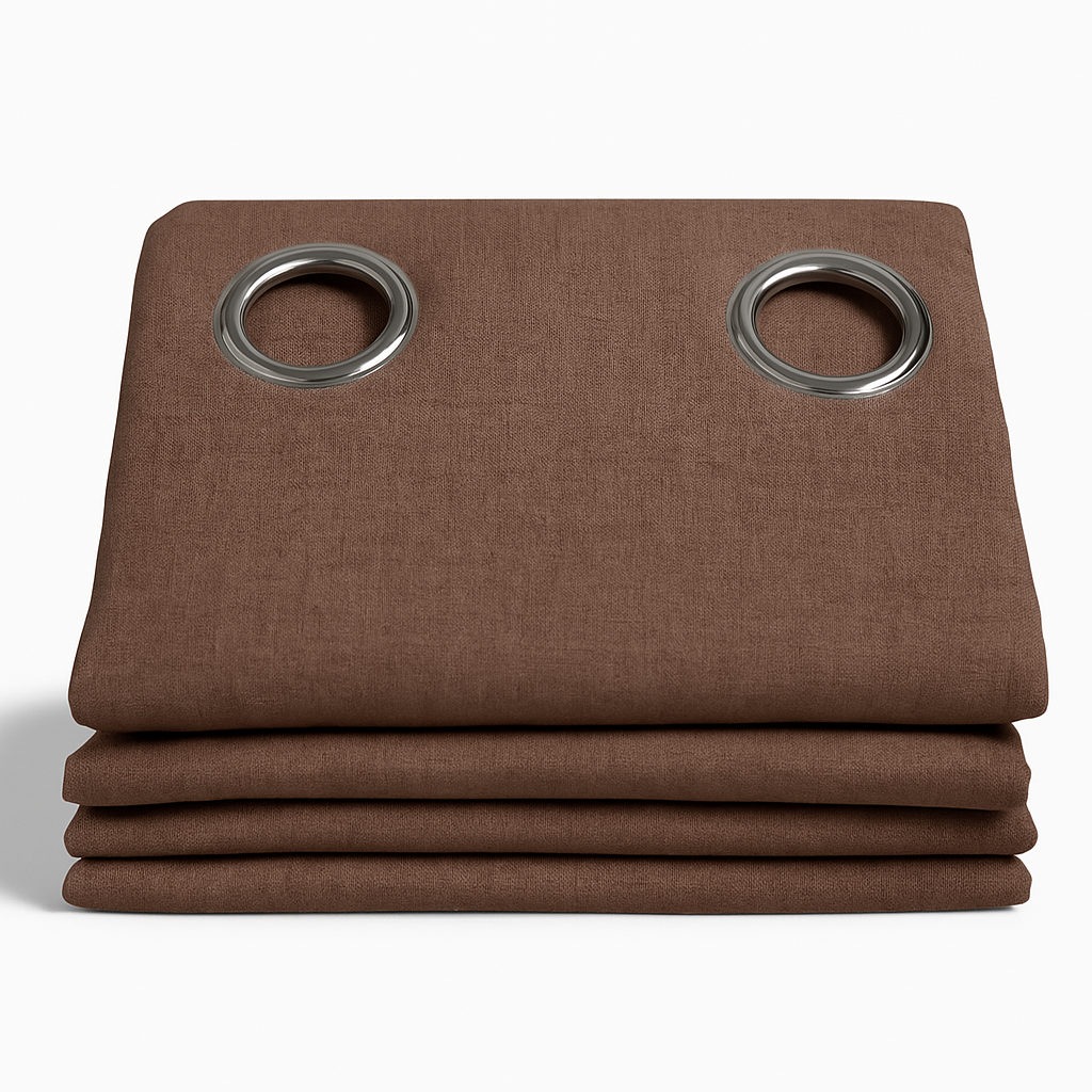 ✅ RIDEAU 100% OCCULTANT "LUXOR" L140 x H260 cm (MARRON)