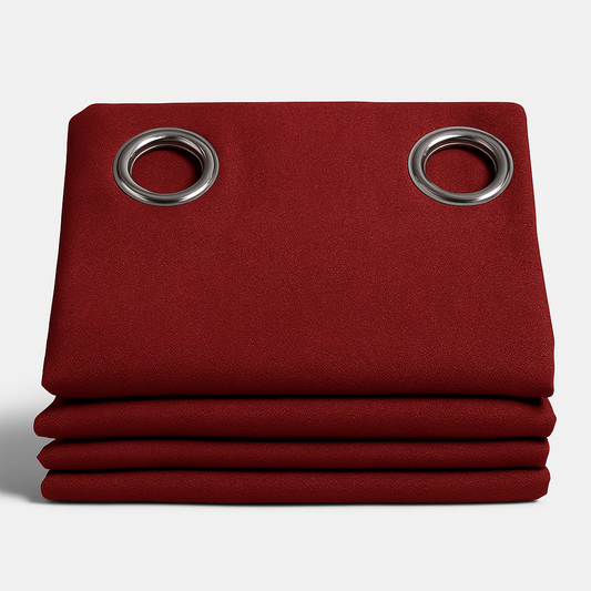 ✅ RIDEAU 100% OCCULTANT "LUXOR" L140 x H260 cm (ROUGE)