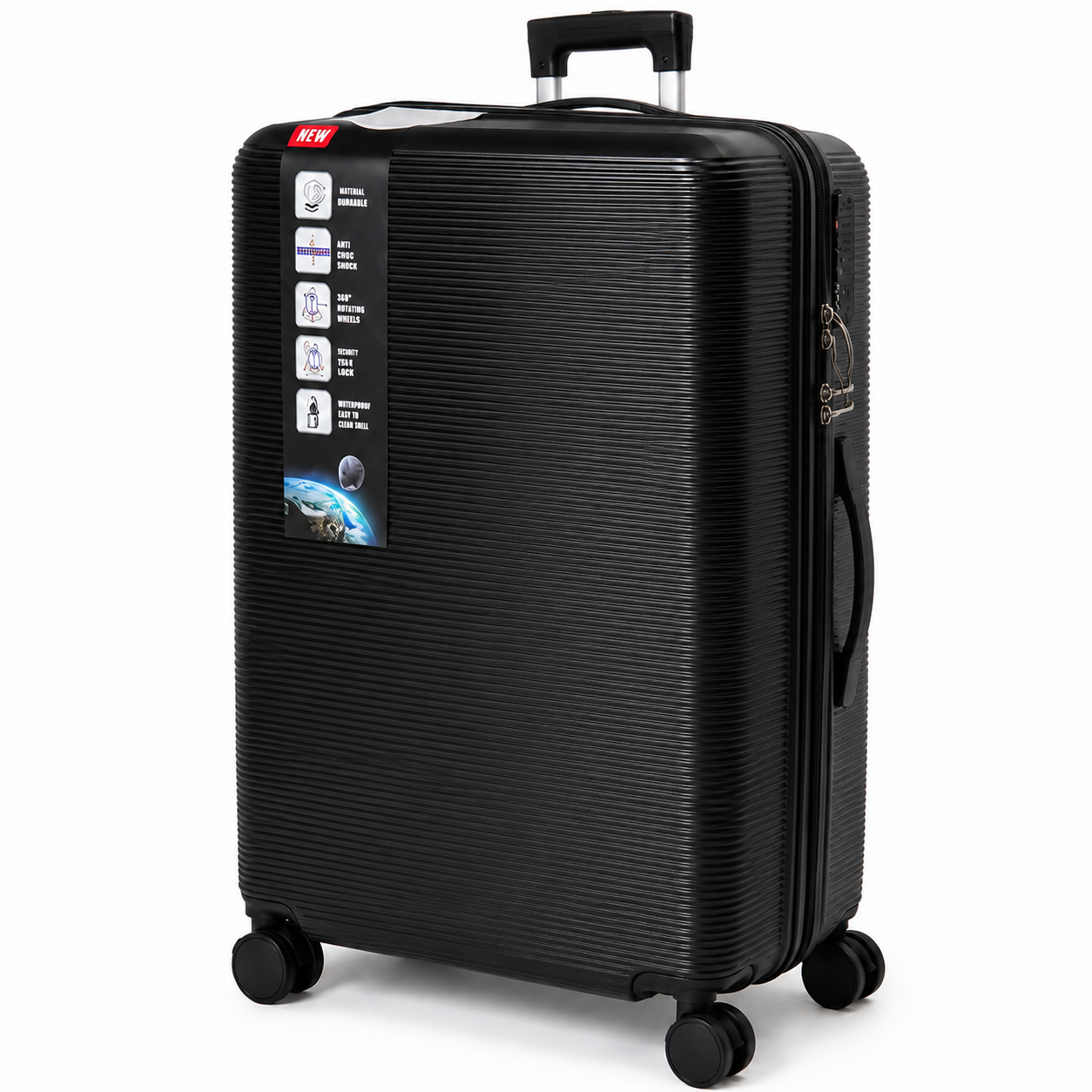 Valise PP TRAVEL PRO 61x40x25 (cm) 18 Kg / NOIR