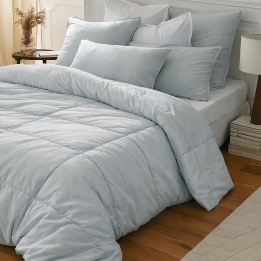 PACK DRAPS PLAT+2 TAIES+ COUETTES COULEUR (220cmx240cm)