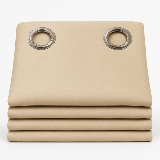 ✅ Rideau Occultant Beige avec Œillets – 140x260 cm