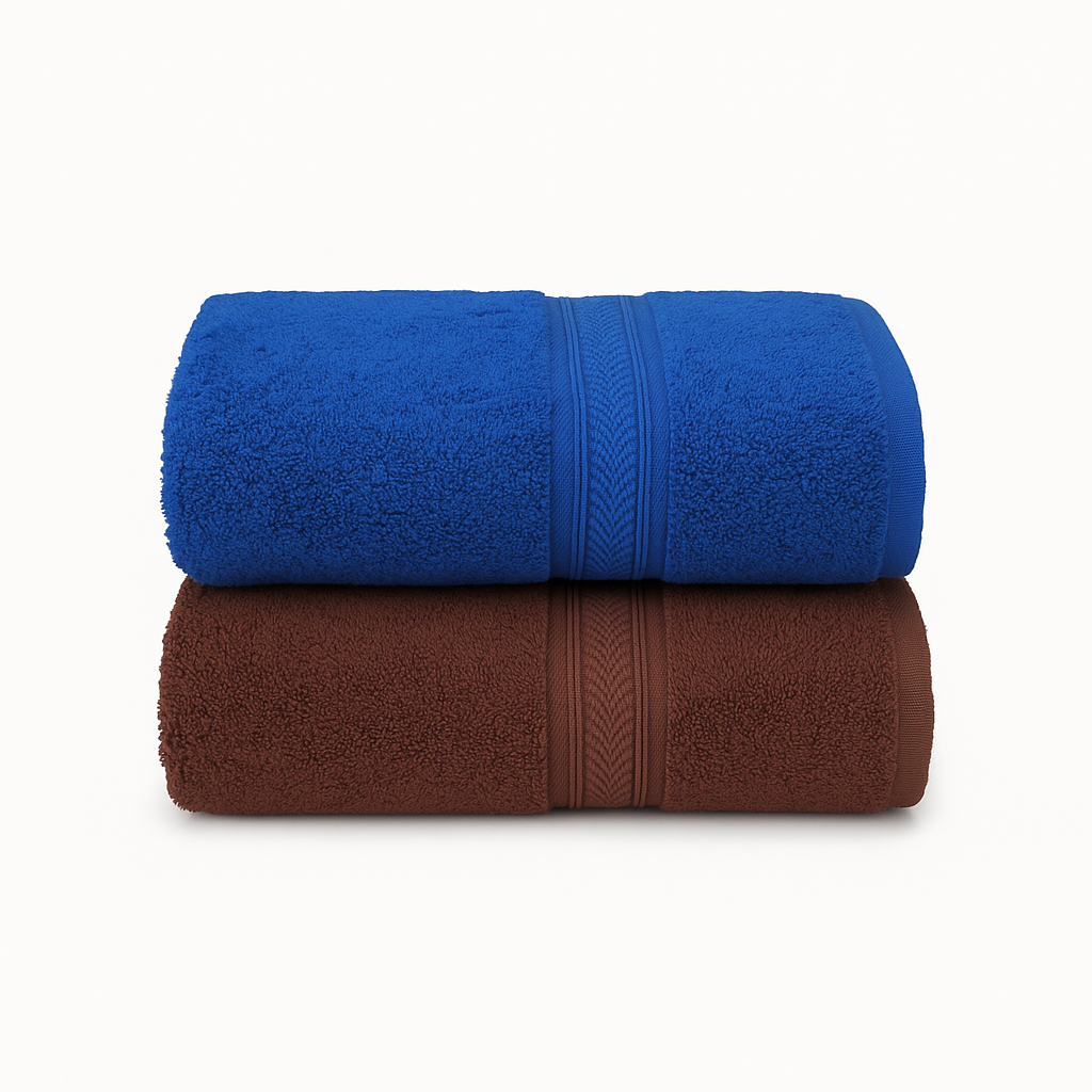 ✅ Pack de 02 Serviettes 100 % coton MM+GM (70x130 cm & 90x160 cm)