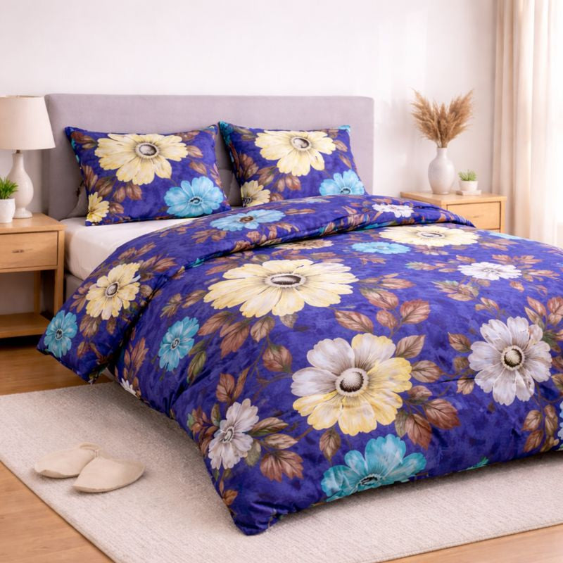 PACK DRAPS PLAT+2 TAIES+ COUETTES COULEUR (220cmx240cm)