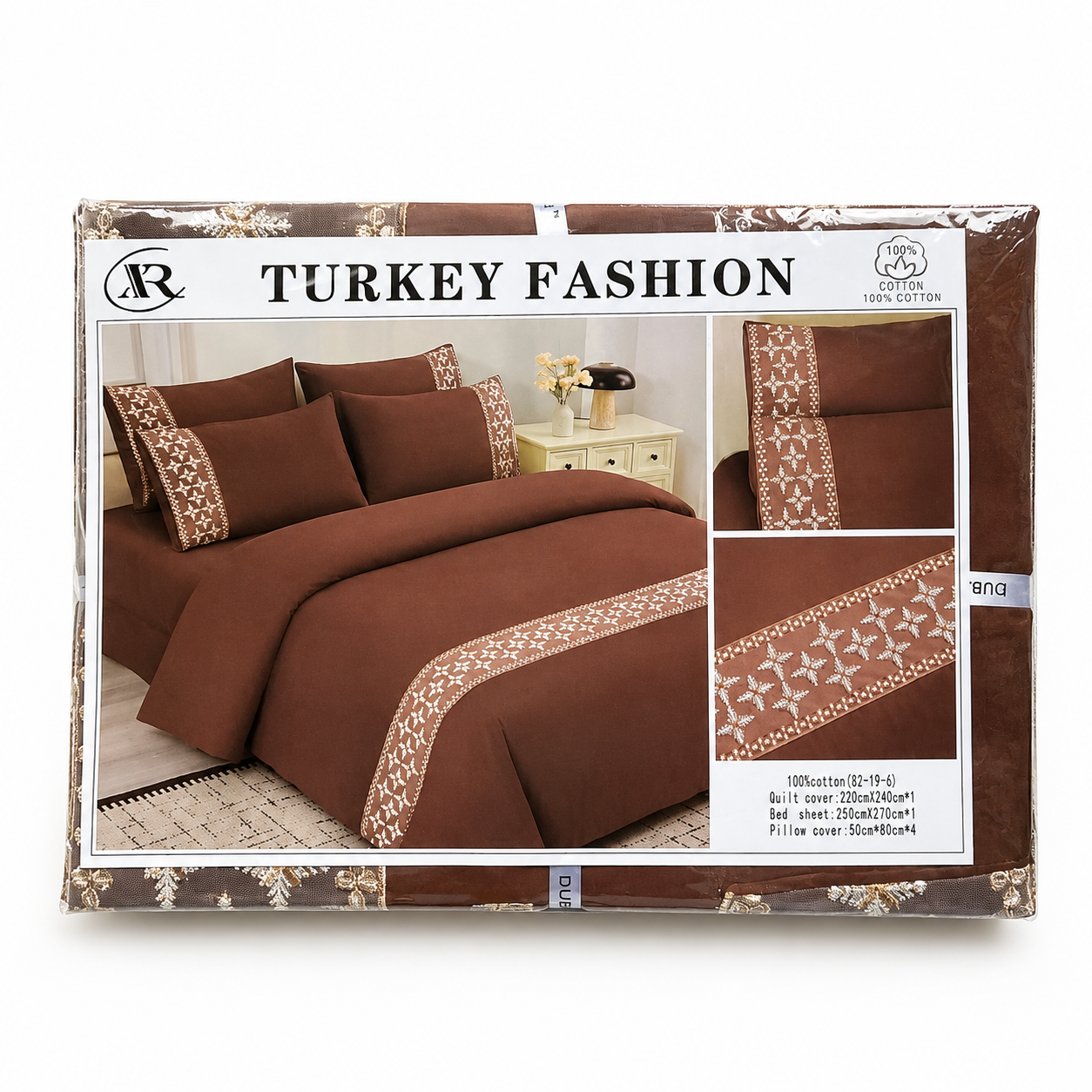 ✅ PARURE DE LIT (06 pièces) 01 HOUSSE DE COUETTE + 01 DRAP HOUSSE + 04 Taies D'OREILLER