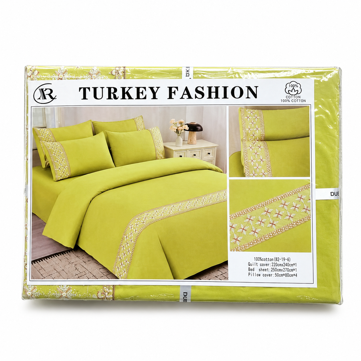✅ PARURE DE LIT (06 pièces) 01 HOUSSE DE COUETTE + 01 DRAP HOUSSE + 04 Taies D'OREILLER
