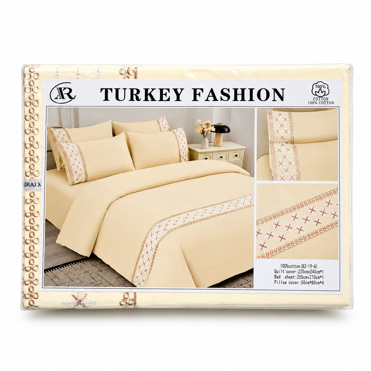 ✅ PARURE DE LIT (06 pièces) 01 HOUSSE DE COUETTE + 01 DRAP HOUSSE + 04 Taies D'OREILLER