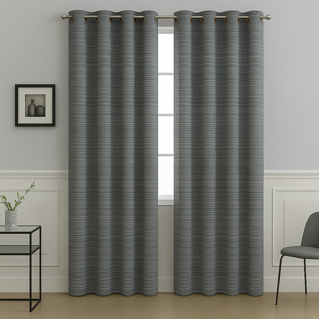 ✅ RIDEAU DECORATIF AVEC TEXTURE HORIZONTALE (L140 x H260 cm)