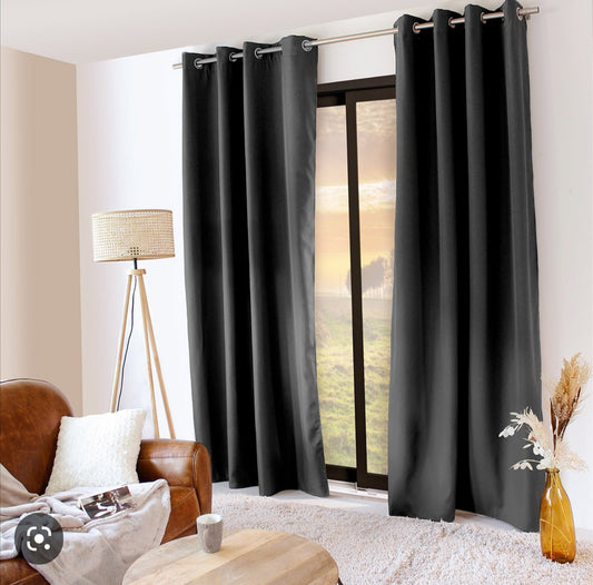 ✅ Rideau Occultant Gris Fonce L140 x H260 cm