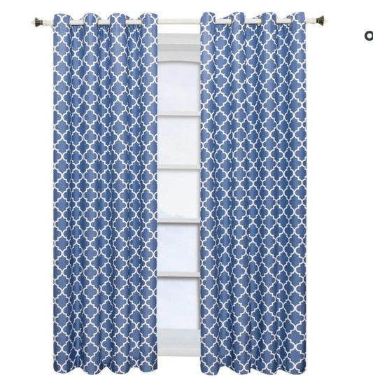 ✅ RIDEAU DECO BLEU 140 x 260 cm