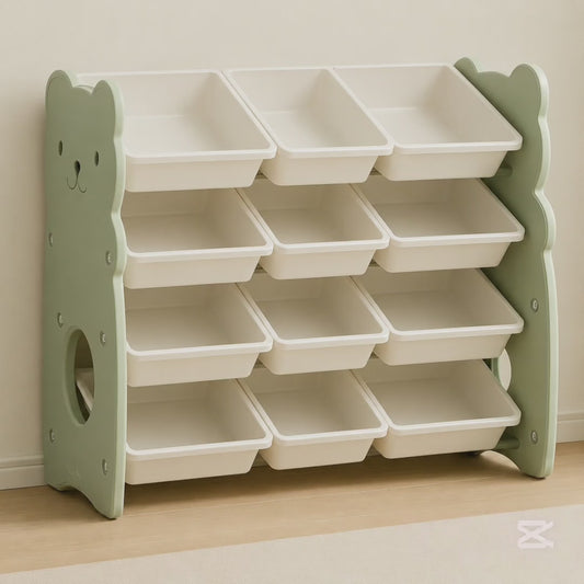 ✅ ORGANIKIDS – MEUBLE DE RANGEMENT POUR ENFANT (103x35x86 CM)